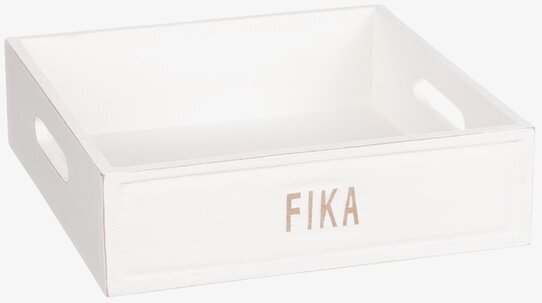 Trälåda Fika från Different Design, vitmålad förvaringslåda