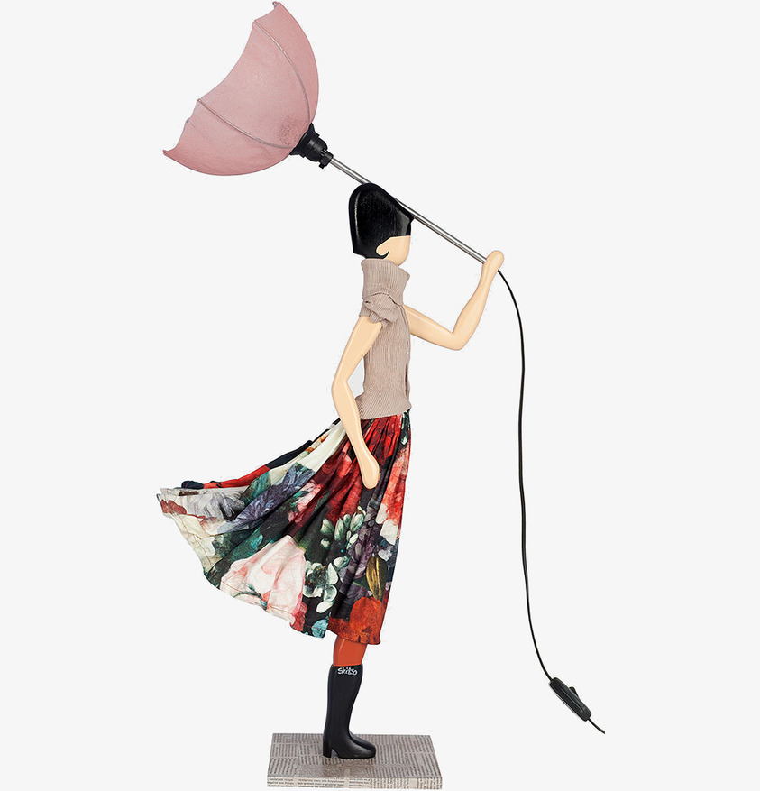 Bordslampa Stefania från Skitso med figur och paraply
