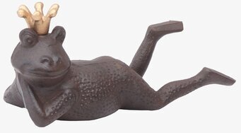 Eldgarden Groda Med Guldkrona liggande med gyllene krona