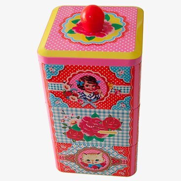 Plåtburk Tiffin från Wu & Wu med färgglad retrodesign
