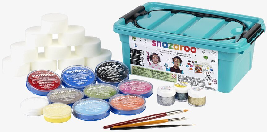 Ansiktsfärg Proffspaket 2 från Snazaroo med tillbehör