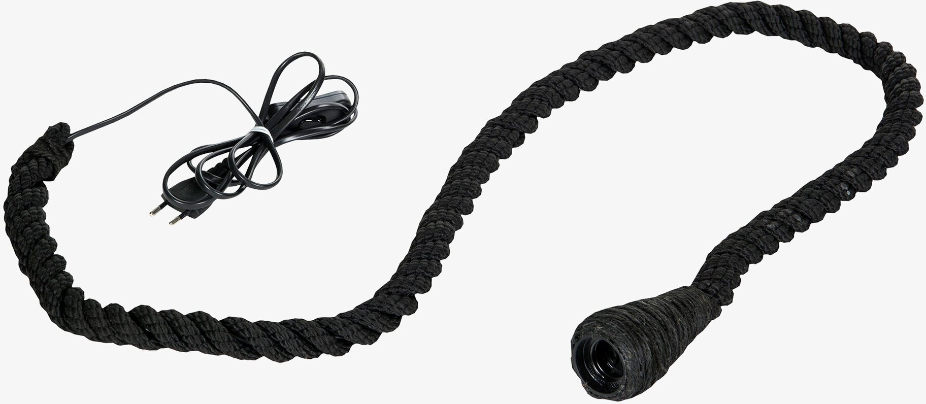 Lampa Rep Svart från A Lot Decoration med svart flätat rep