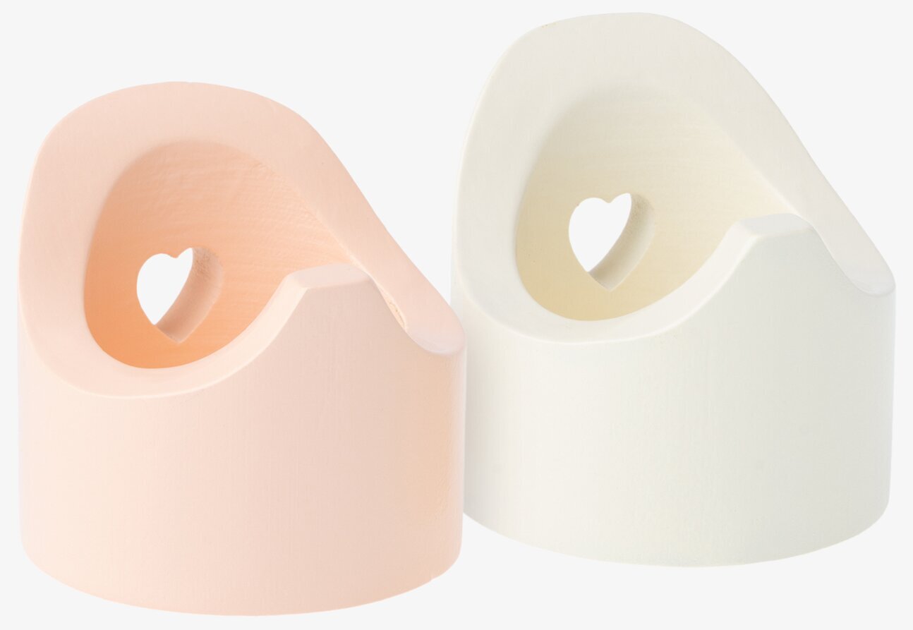 Potta Maileg Offwhite från Maileg med hjärtformad utskärning