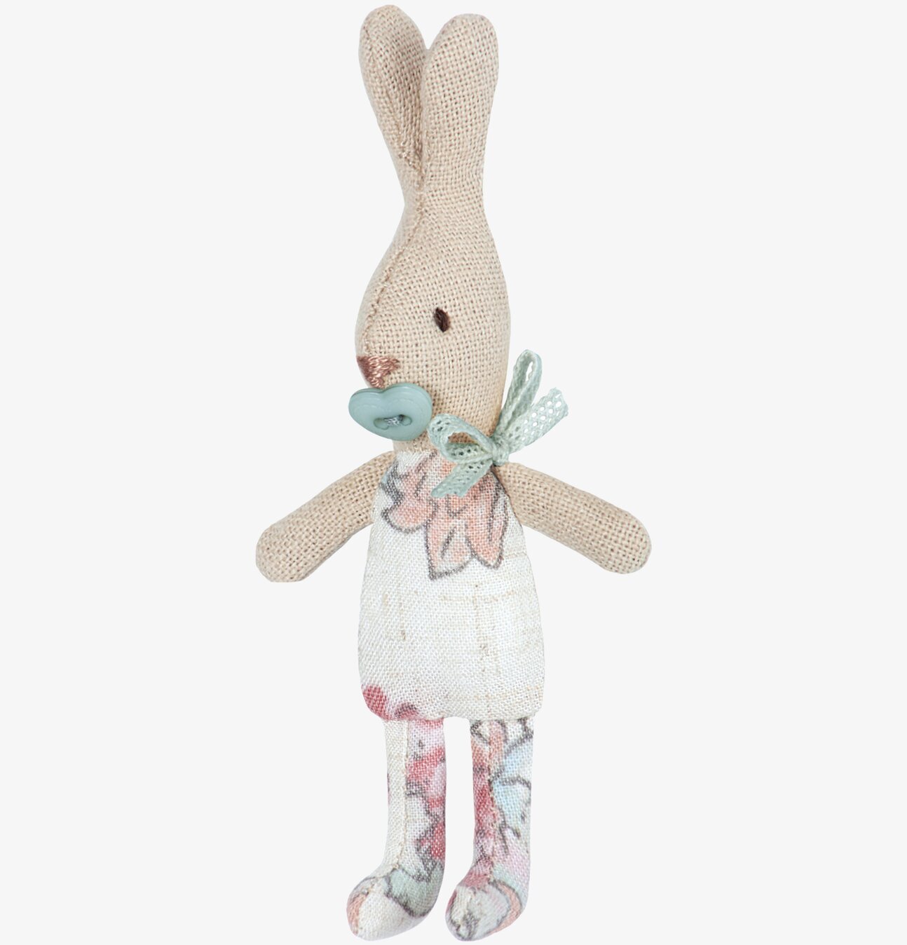My Rabbit Boy från Maileg i linne med blommig klänning