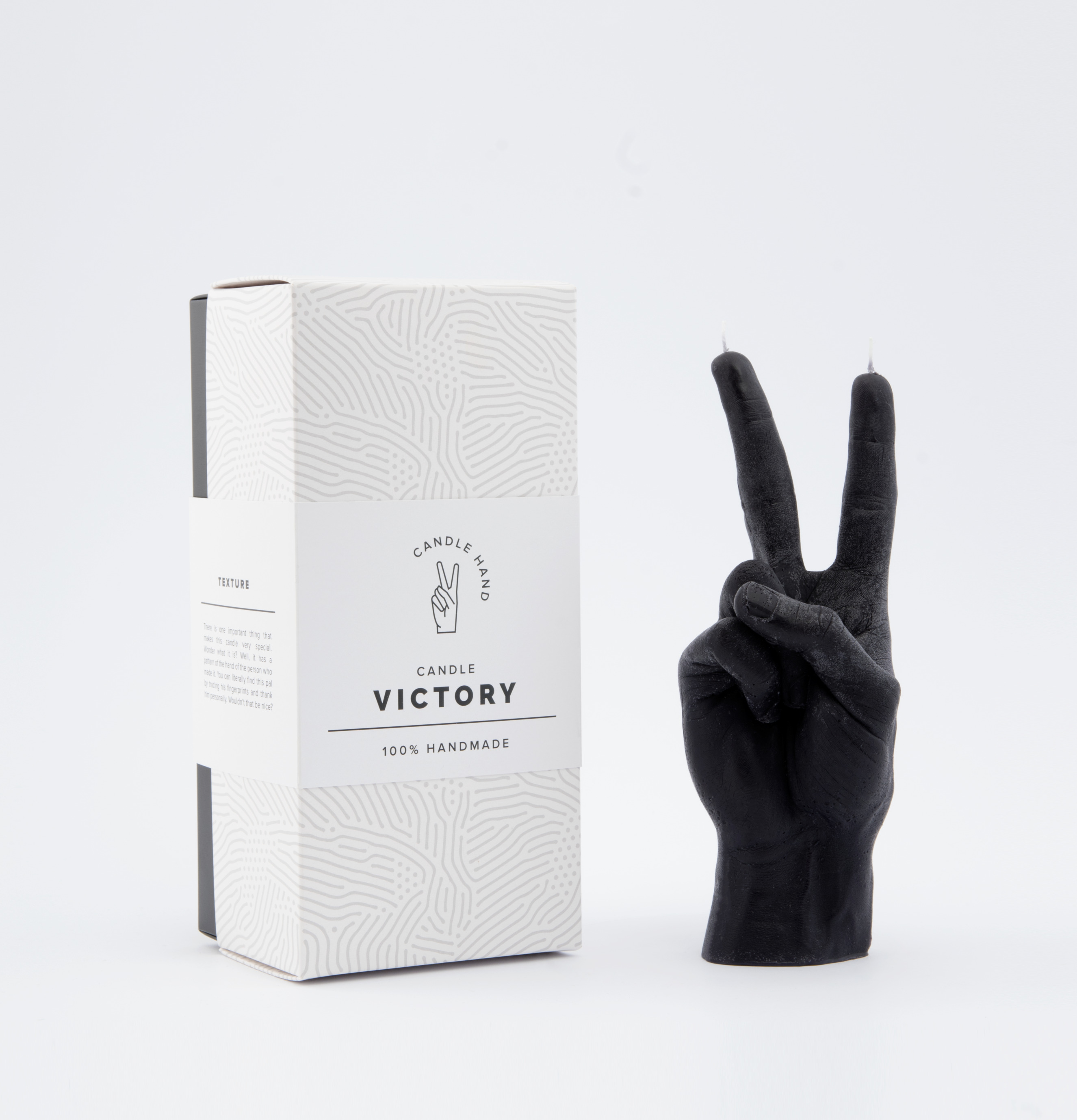 Candle Hand - Victory från Candlehand, svart handformat ljus
