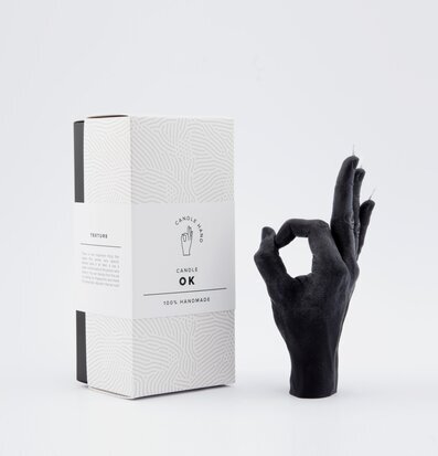 Candle Hand - OK från Candlehand, svart handformat ljus