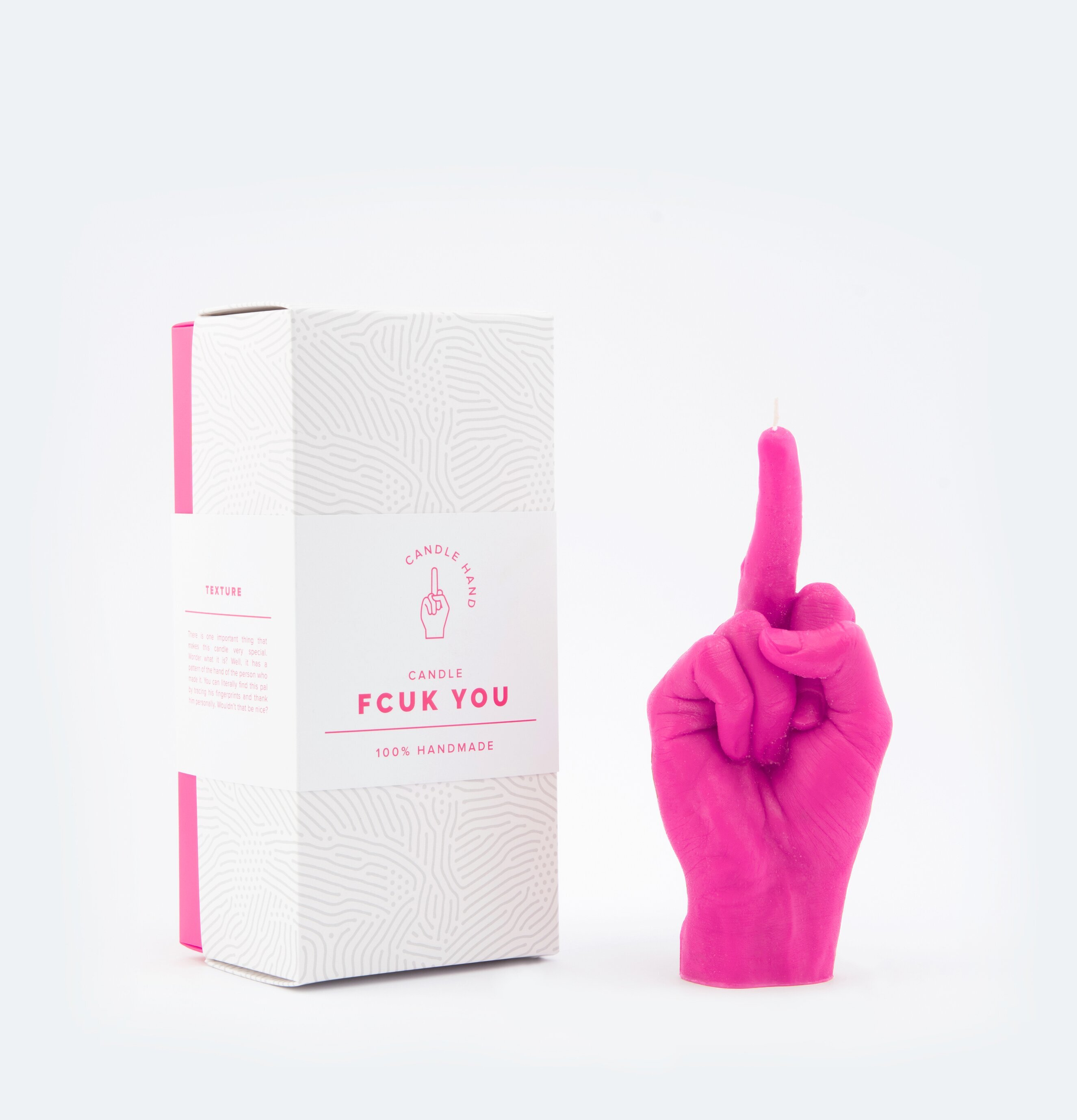 Candle Hand - F*ck You från Candlehand, rosa handformat ljus
