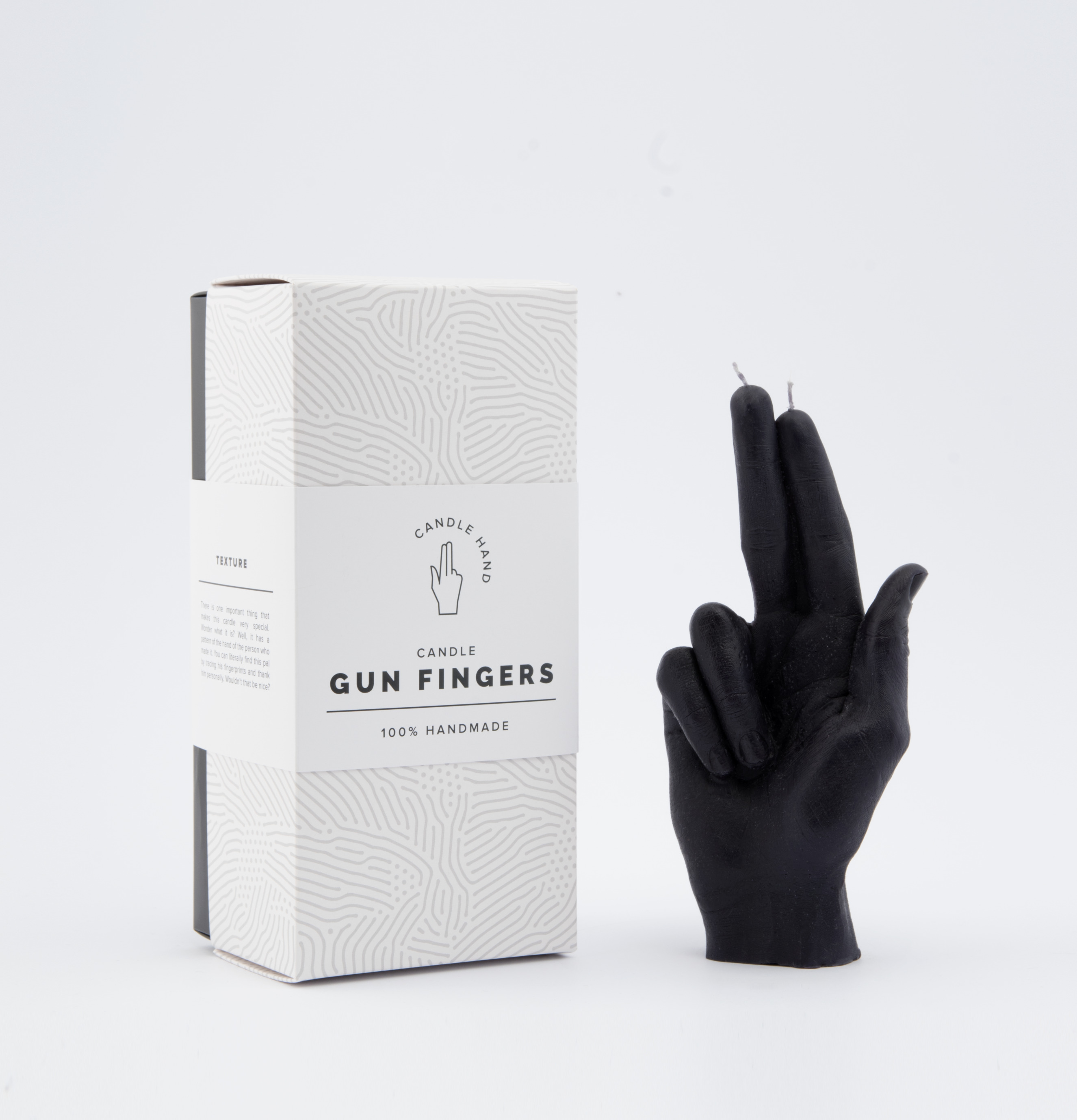 Candle Hand - Gun Finger från Candlehand, svart handformat ljus