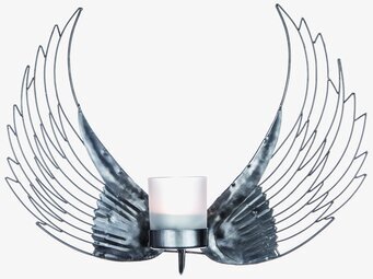 Bild av elegant ljushållare i smide med vingar