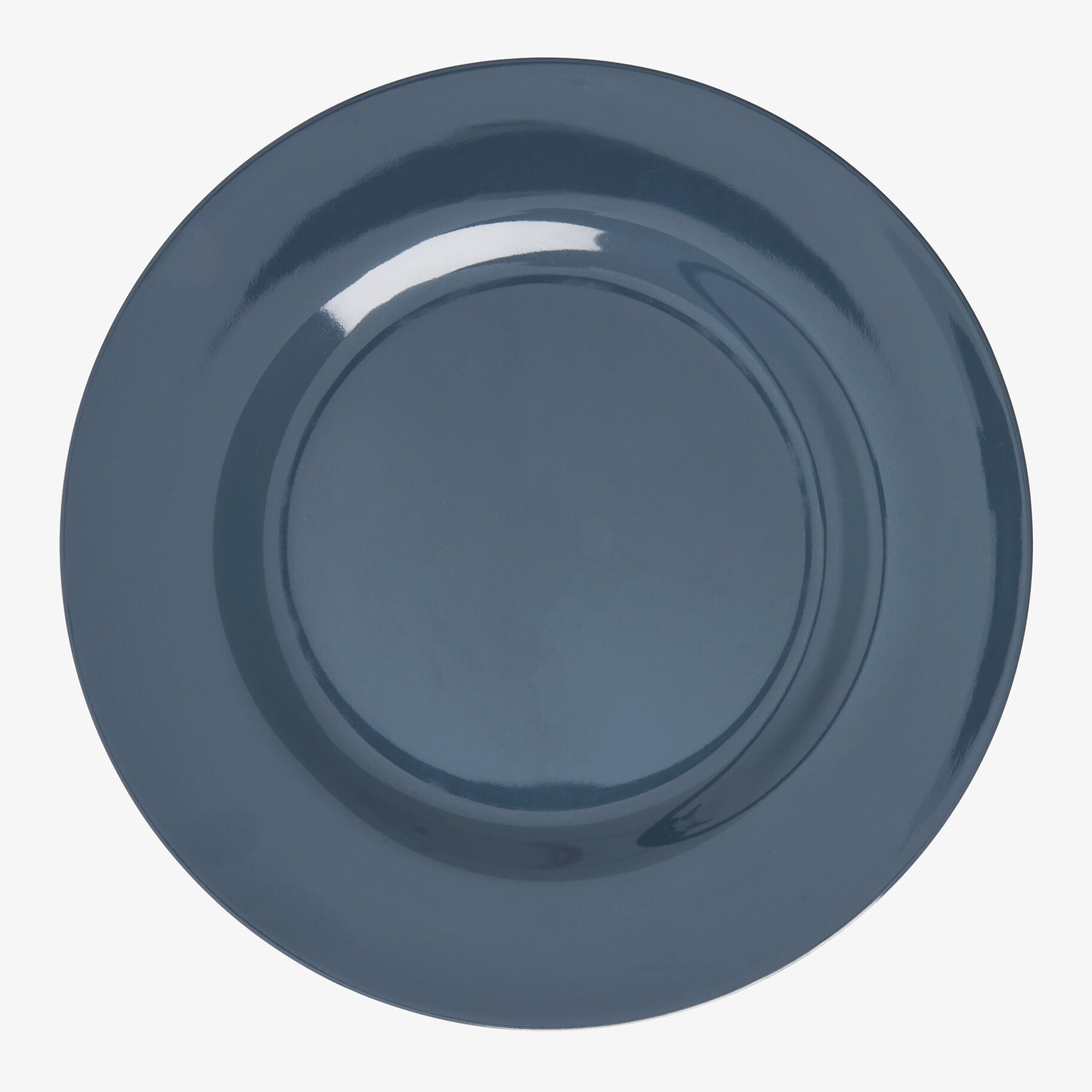 Tallrik Melamin Dark Grey från Rice, rund och mörkgrå