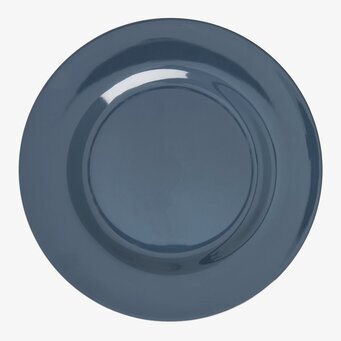 Tallrik Melamin Dark Grey från Rice, rund och mörkgrå