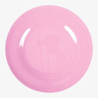 Assiett Dark Pink från Rice med mörkrosa färg och blank yta