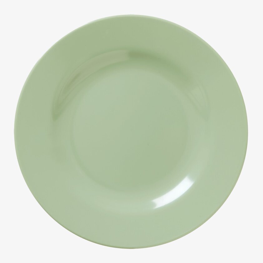 Assiett Melamin Khaki från Rice, modern och hållbar tallrik