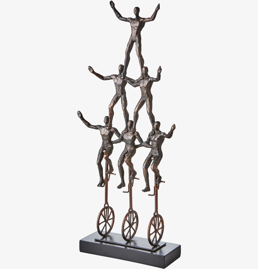 Staty Pose Pyramid Brons/Svart från Affari med figurativa element