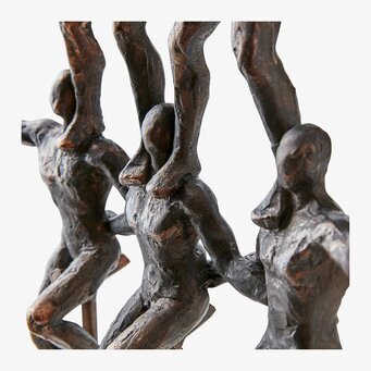 Staty Pose Pyramid Brons/Svart från Affari i pyramidstruktur