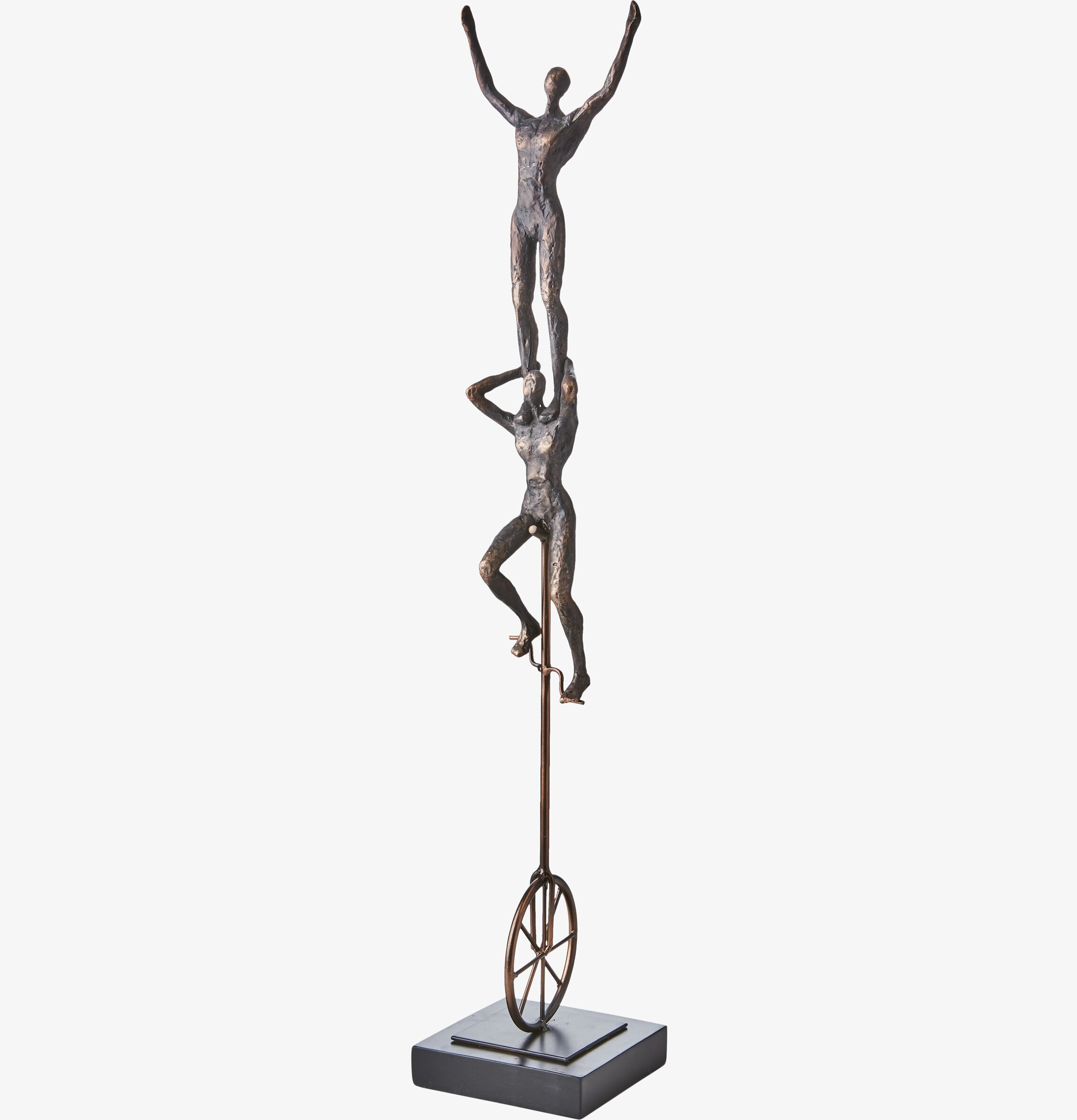 Staty Pose Akrobat Brons/Svart från Affari, två akrobater