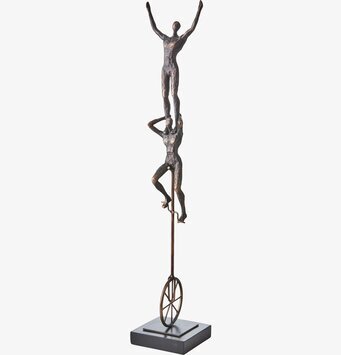 Staty Pose Akrobat Brons/Svart från Affari, två akrobater