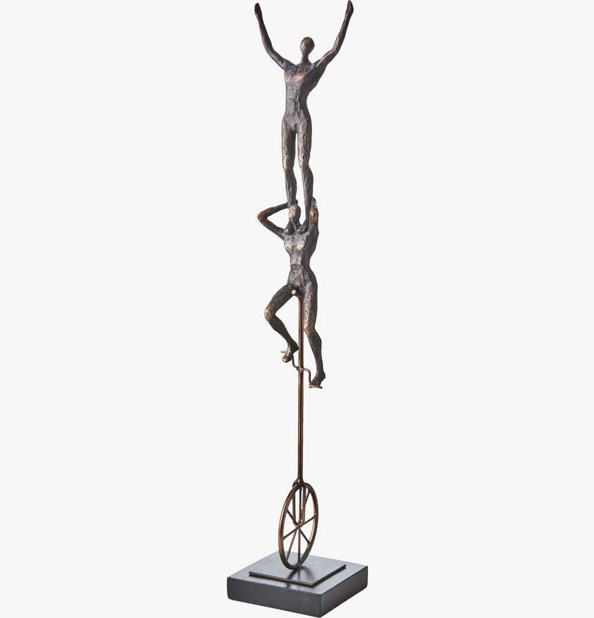 Staty Pose Akrobat Brons/Svart från Affari, två akrobater