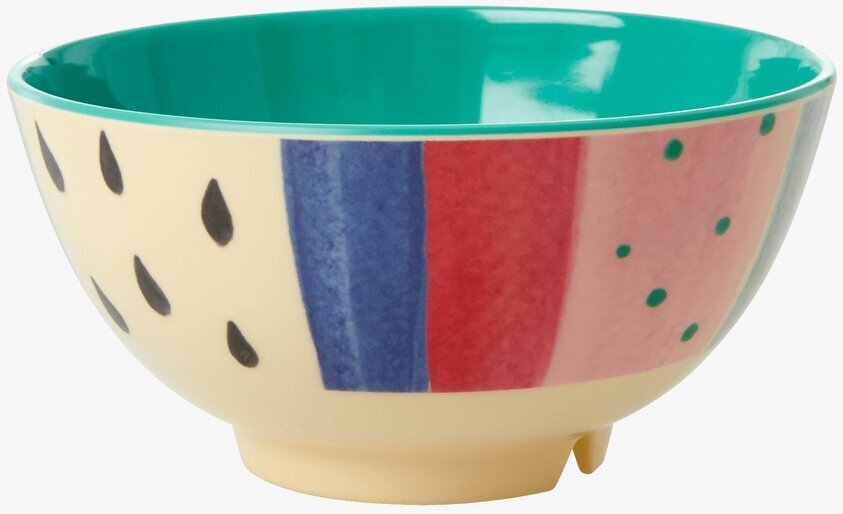 Skål Melamin Louise Stripe Print från Rice med färgglada ränder
