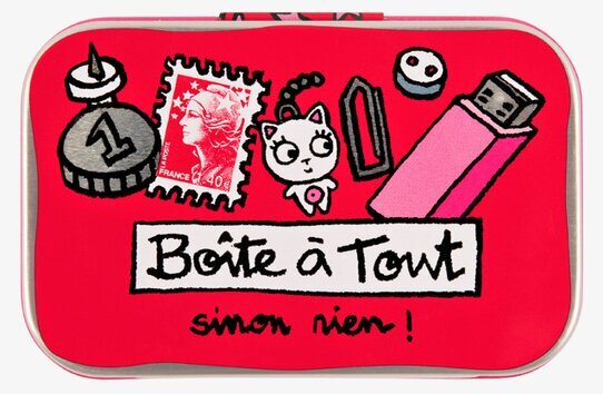 Bild av iögonfallande plåtburk med livlig design