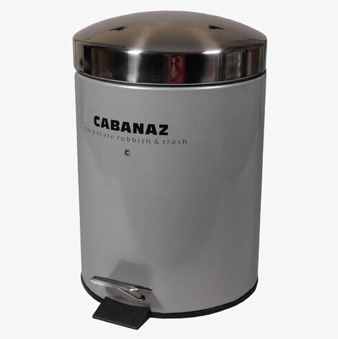 Pedalhink stålgrå från Cabanaz i rostfritt stål med pedal