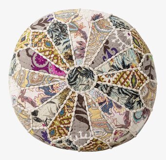 Sittpuff Multicolor från Bloomingville i färgglatt patchwork