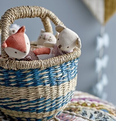 Sittpuff Multicolor från Bloomingville med patchwork-design