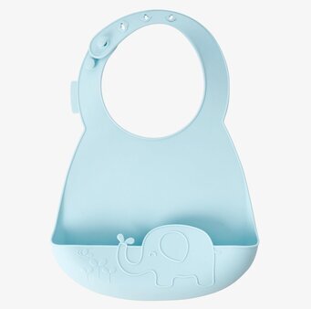 Haklapp Silikon Elefant från Rice med uppsamlingsficka