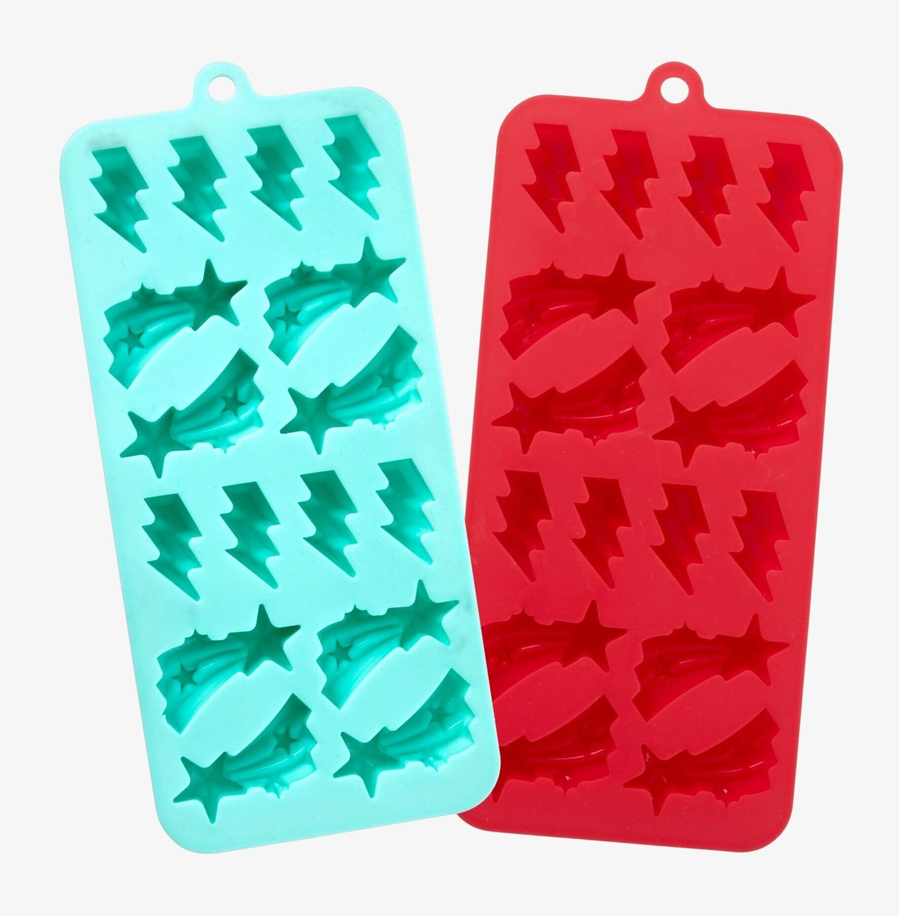 Isform Star & Flash Shape från Rice i turkos och röd