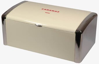 Brödbox vanilj från Cabanaz med vaniljfärgad metallfinish