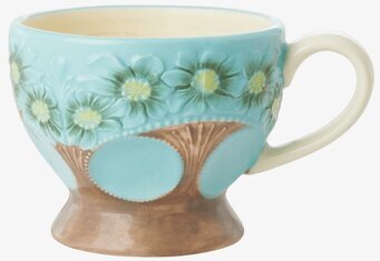 Keramikmugg Turquoise Flower Design från Rice med blommor