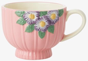 Keramikmugg Pink Flower Design från Rice med blommotiv