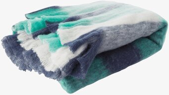 Pläd Midnight Blue Checked Design från Rice med rutmönster