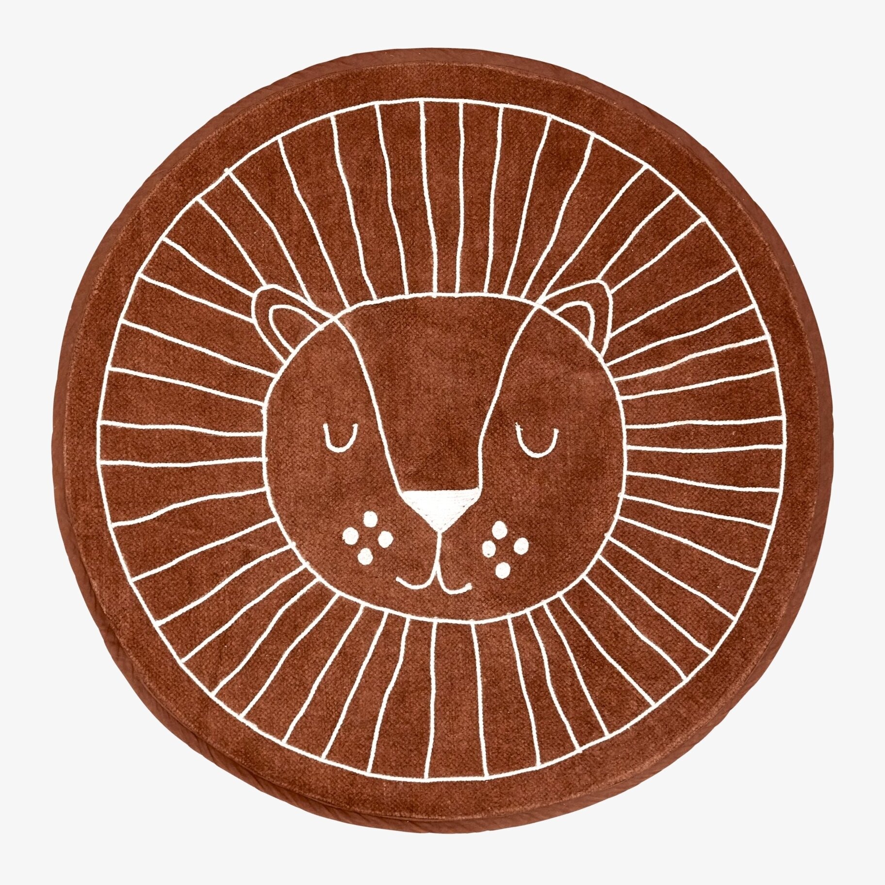 Matta Jungle Animals Print från Rice med lejonhuvudmotiv