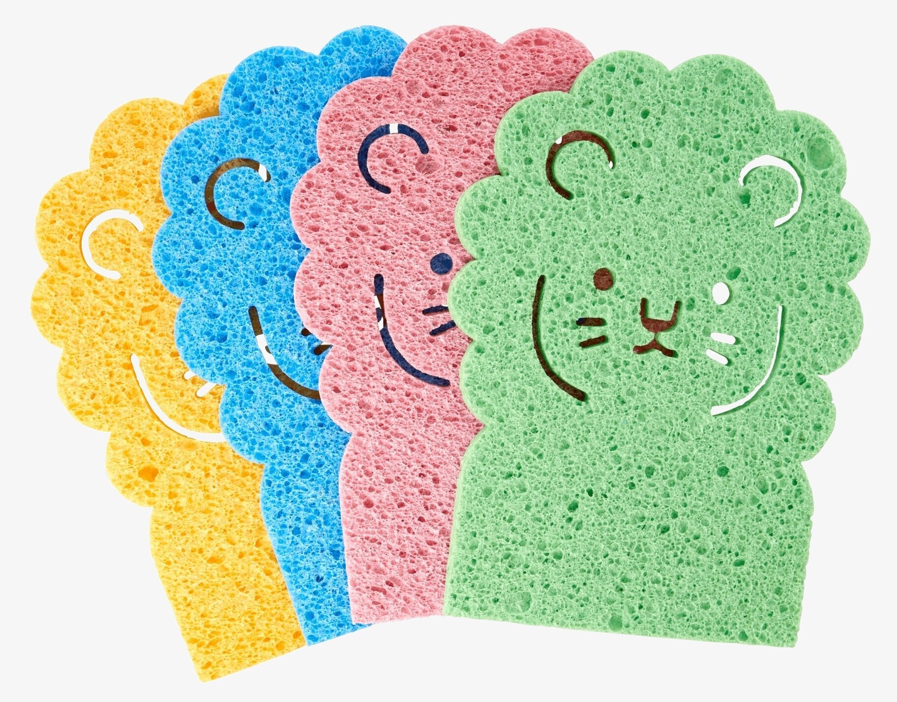 Bad-/Kökssvamp Lejon från Rice i fyra färgglada varianter