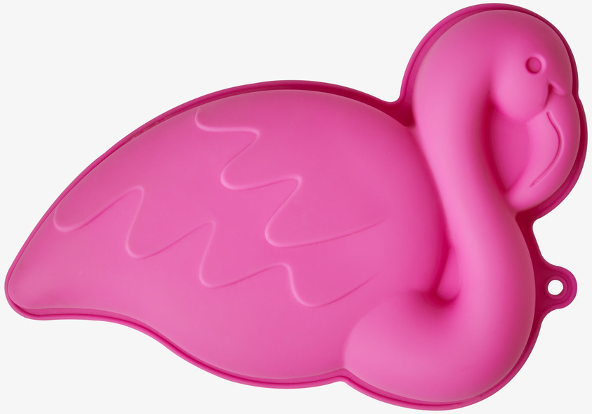 Bakform Silikon Flamingo från Rice i livfull rosa design