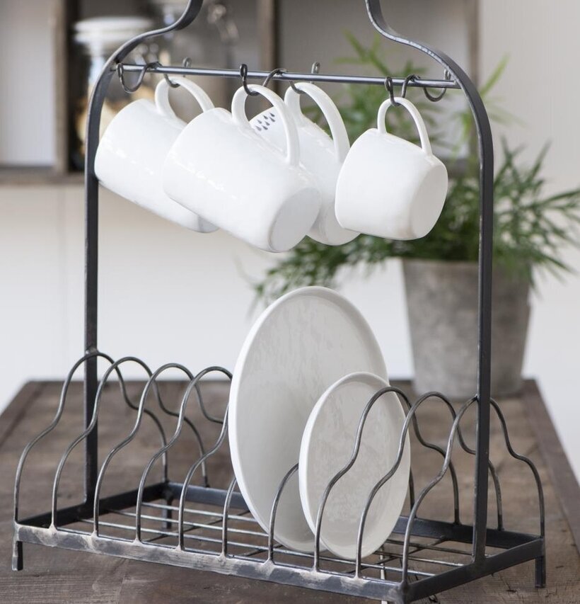 Tallrikshållare IB Laursen i metall med krokar för koppar