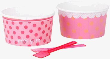 Bägare Pink N Mix från Talking Tables med livfull design