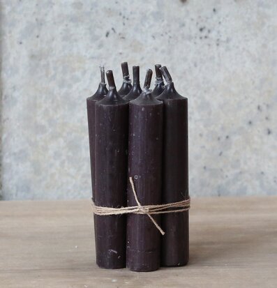 Stearinljus Kort Svart från Chic Antique, fem eleganta ljus