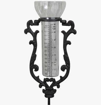 Regnmätare Gjutjärn från Silkflower med glasrör och stativ