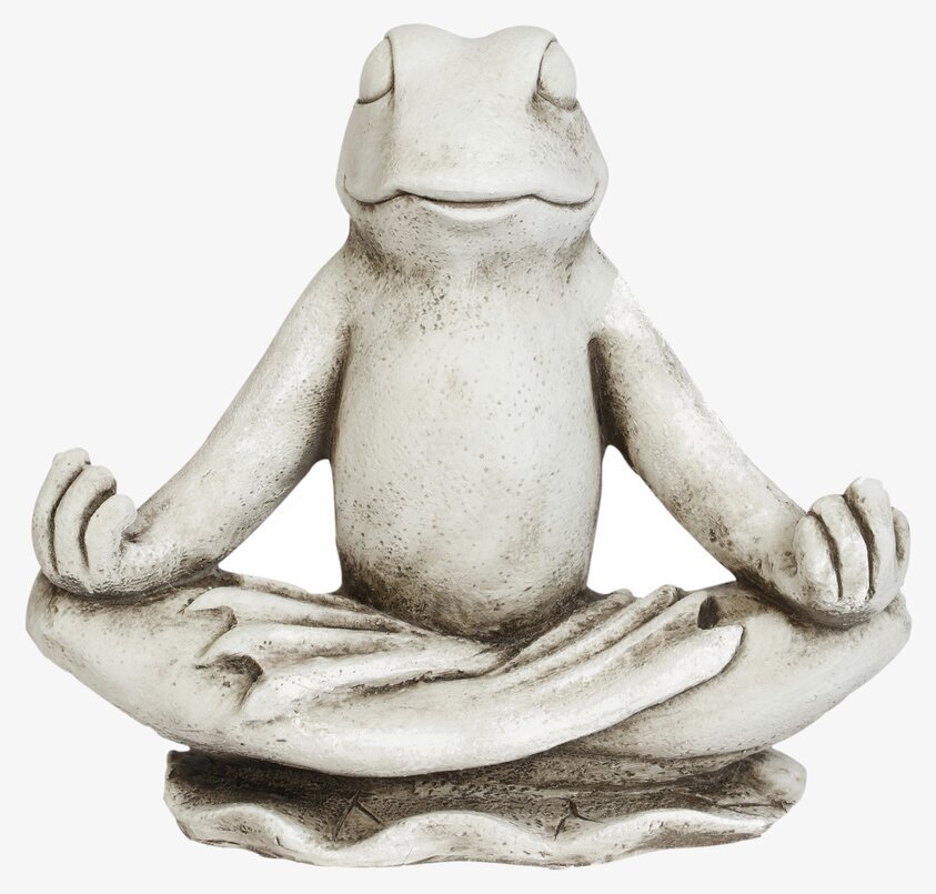 Groda Trädgård Yoga från Silkflower i meditationsställning