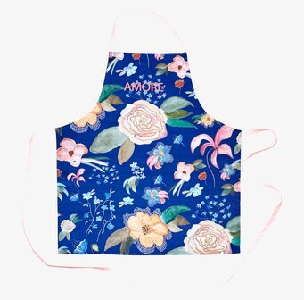 Förkläde Selma´s Fall Flower Print från Rice mot vit bakgrund