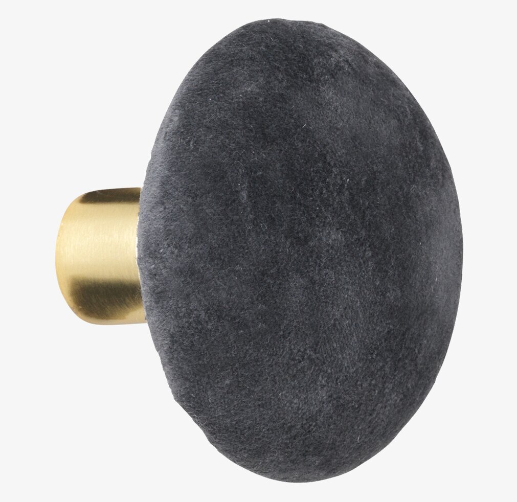 Knopp Sammet Cole M från Cozy Living i mörkgrå sammet