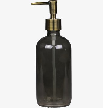 Glasflaska Med Pump Stenkol 480 ml från Chic Antique