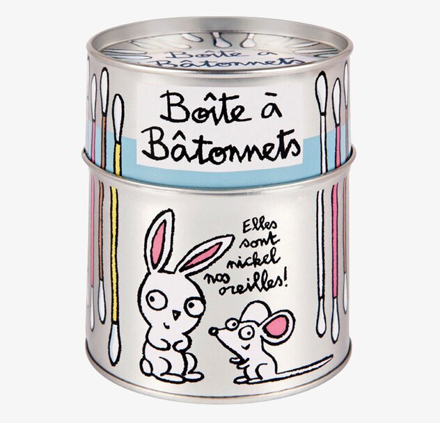 Plåtburk Bomullspinnar zink från Derriére la porte