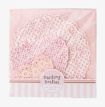 Tårtpapper Pink N Mix från Talking Tables i rosa och vitt