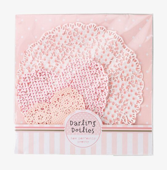 Tårtpapper Pink N Mix från Talking Tables i rosa och vitt