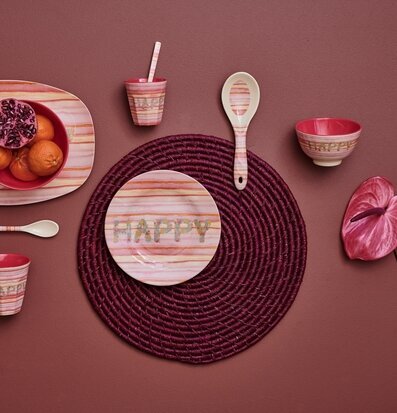 Liten Skål Happy Pink Print från Rice med färgglatt mönster
