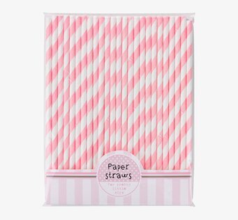 Sugrör Pink N Mix från Talking Tables i plastförpackning