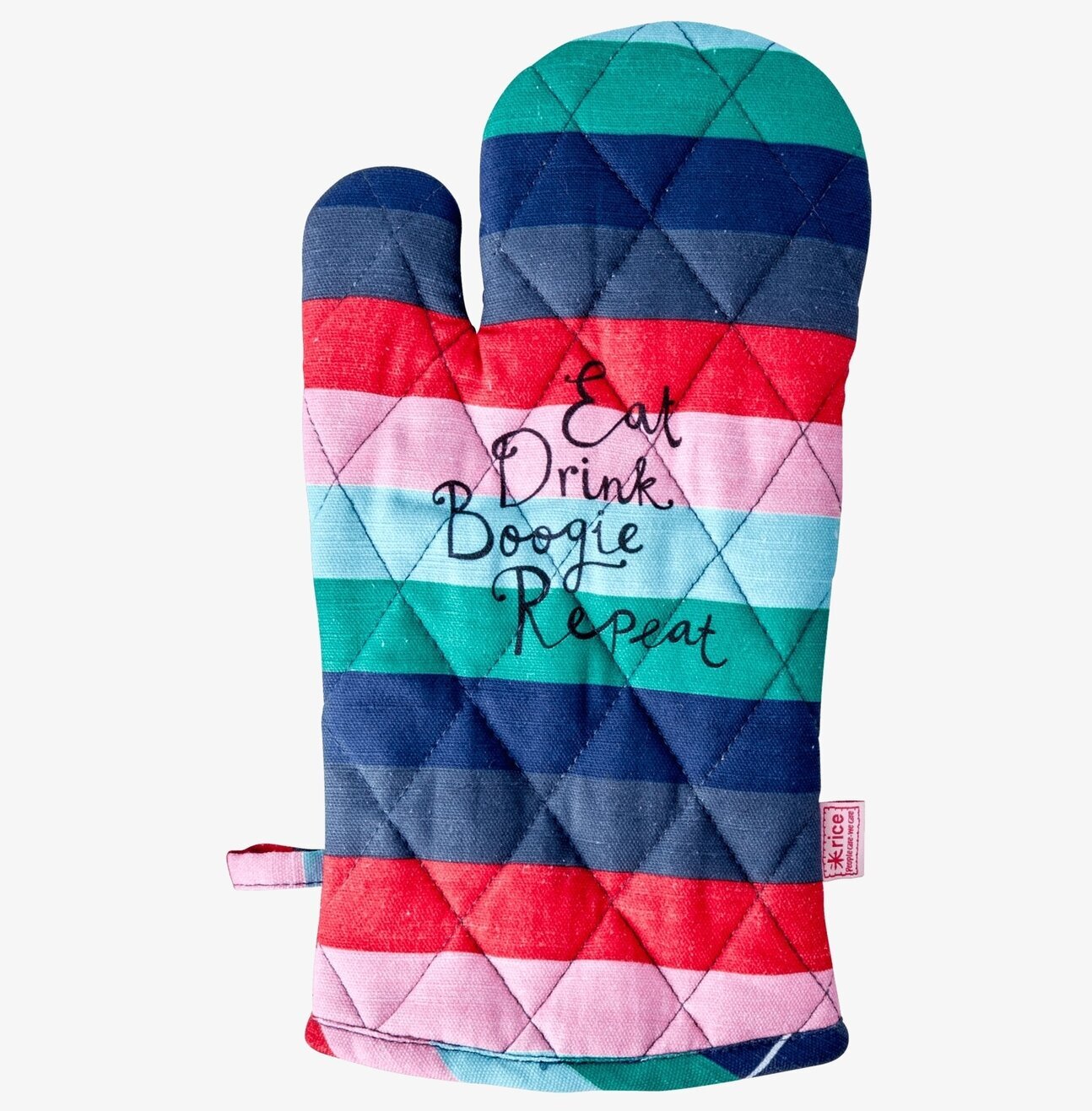 Ugnsvante - Eat, Drink, Boogie, Repeat från Rice, färgglad